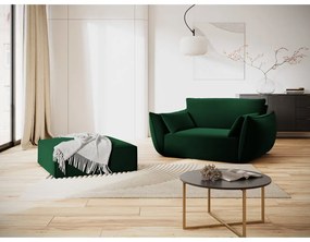 Poggiapiedi verde scuro con rivestimento in velluto Vanda – Mazzini Sofas