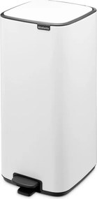 Cestino per la spazzatura bianco in acciaio con pedale 30 l Bo – Brabantia