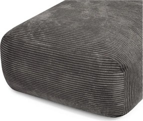 Puof a sacco marrone scuro con rivestimento in velluto a coste Snug Long 140 – SLOWDOWN