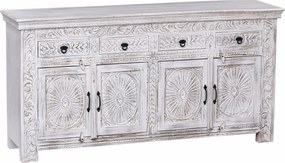 CARMEN - mobile in legno di mango con 4 ante e 4 cassetti