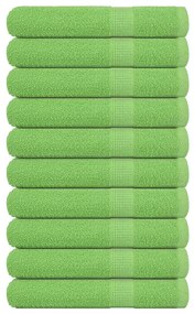 Asciugamani 10 Pz Verde Mela 100x200 Cm 360 G/m² 100% Cotone /