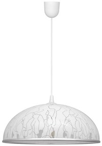 Lampadario su filo CIRCLE 1xE27/15W/230V bianco