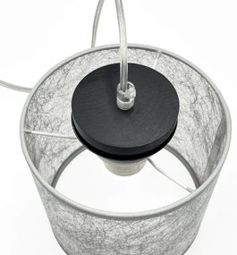 Lampada a sospensione con cavo ROSA 1xE27/60W/230V nero/grigio