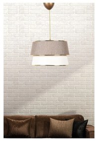 Lampadario beige/color crema con paralume in tessuto ø 30 cm – Opviq lights