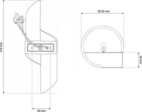 Applique da Parete G9 a Spirale in Gesso Pitturabile