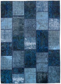 Patchwork Tappeto 240 x 170 Blu (Iran) Annodato A Mano