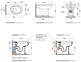 Ceramica Flaminia EFI Vaso filo muro con scarico SP in ceramica bianco