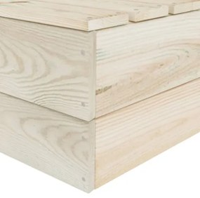 Set Divani da Giardino su Pallet 12 pz in Legno Abete Impregnato