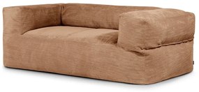 Puof a sacco marrone con rivestimento in velluto a coste Sofa MooG – SLOWDOWN