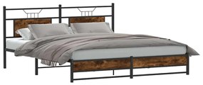 Giroletto Senza Materasso Rovere Fumo 160x200 Cm İn Truciolato /