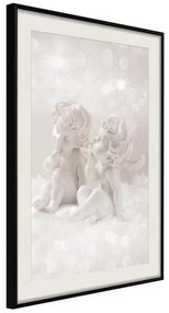 Poster  Cute Angels  Cornice Quadri Cornice nera con pass-partout, Larghezza x Altezza Home decor 40x60