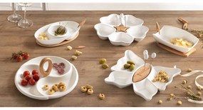 Ciotola da portata in porcellana bianca e bambù Hors D'Oeuvre - Brandani