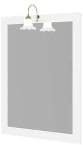 Specchio con illuminazione integrata bagno rettangolare ROMANTICA L 80.7 x H 105 x P 1.6 cm bianco