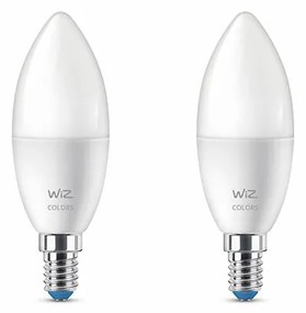 WiZ - Lampadine Smart Color 4,9W 470lm 2700-6500K 2-pack Candela E14 WiZ