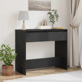 Tavolino Consolle Rovere Nero 89x41x76,5cm Legno Multistrato /