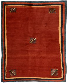Gabbeh Tappeto orientale 190x150 Rosso (Afghanistan) Annodato A Mano