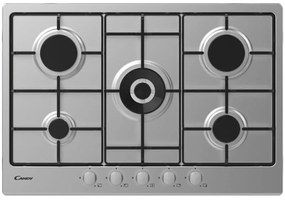 CHW74WX Piano Cottura da Incasso a Gas 75 cm 5 Fuochi Acciaio Inox timeless - Candy