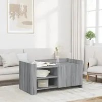 Tavolino Salotto Grigio Sonoma 100x50x50 cm Legno Multistrato 848365