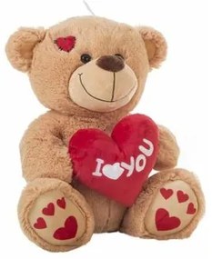 Peluche I Love You Orso 35 cm Marrone