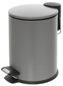Pattumiera Bagno Con Pedale 3L Feridras "Cover Slim" Grigio
