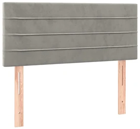 Testiera grigio chiaro 80x5x78/88 cm in velluto