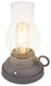 Brilo - Lampada da tavolo ricaricabile e dimmerabile per esterni KANEA LED/1,5W/5V IP44 1200mAh antracite