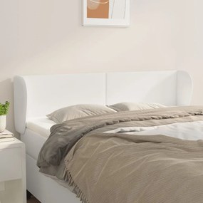 Testiera Ad Orecchio Bianca 147x23x78/88 Cm İn Similpelle /