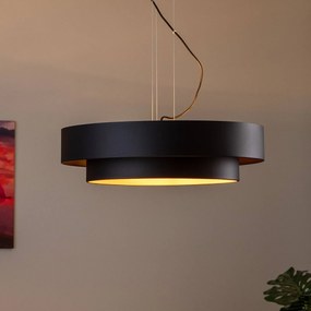 Euluna Lampada a sospensione Fredik, Ø 60 cm, nero/oro