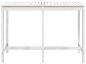 Tavolo da Giardino Bianco 159,5x82,5x110 cm Legno Massello Pino