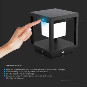 Lampada solare LED con sensore LED/2W/5,5V 3000K IP65 2600 mAh nera