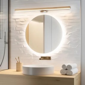 Brilagi-Illuminazione a LED per specchi da bagno WOODY MIRROR LED/15W/230V IP44 quercia/bianco