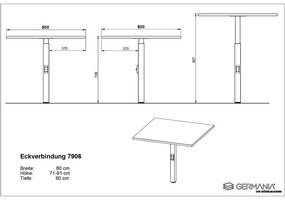 Scrivania regolabile 200x240 cm Agenda - Germania