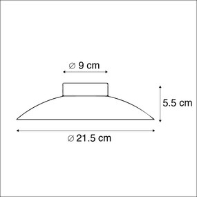 Plafoniera Art Déco oro/ottone con LED - Sun