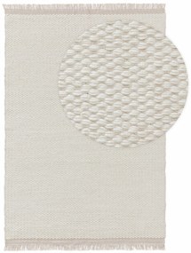 benuta Pure Tappeto di lana Lana Crema 160x230 cm - Tappeto fibra naturale