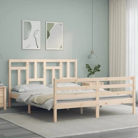 Giroletto con testiera 160x200 cm in legno massello
