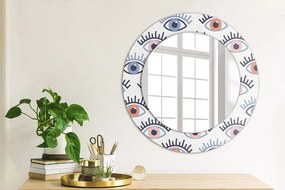 Specchio rotondo stampato Stile degli occhi moderni fi 50 cm