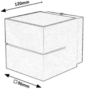 Rabalux 7017 - Applique KAUNAS 1xG9/10W/230V nera
