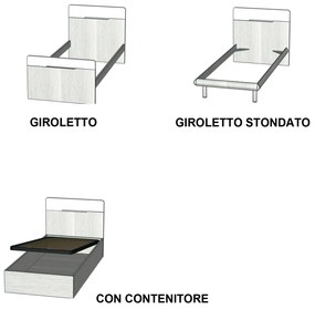 Letto ENEA una piazza e mezza frassino nuvola e rosa