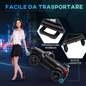 Macchina Elettrica per Bambini con Telecomando Luci LED e Clacson Nero...
