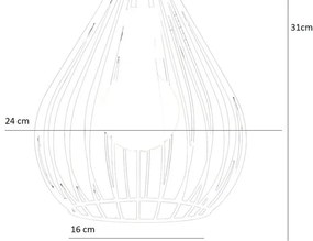 Lampadario nero con paralume in metallo ø 24 cm – Opviq lights