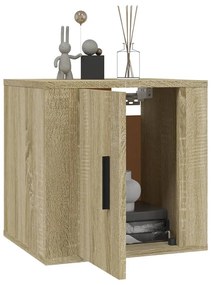 Mobili porta tv a parete 2 pz rovere sonoma 40x34,5x40 cm