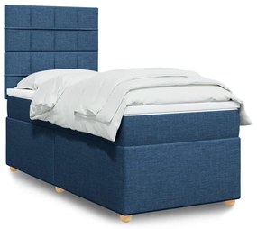 Giroletto A Molle Con Materasso Blu 90x200 Cm İntessuto /