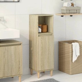 Armadietto Da Bagno Rovere Sonoma 30x30x100cm Legno Multistrato /