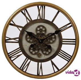 Gifts Amsterdam Orologio da Parete Radar Open Ottone e Nero 54,5 cm
