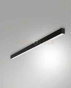 Millet plafoniera nera a led 3000k 3380lm 23w prismatic ip40 100cm