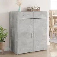 Credenza Grigio Cemento 80x42,5x93 cm in Legno Multistrato 3281472