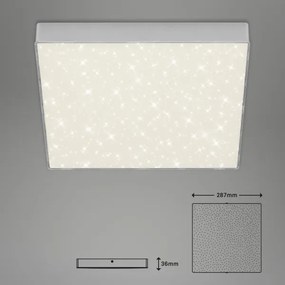 Briloner 7078-414 - Plafoniera LED STAR SKY LED/21W/230V 28x28 cm argento