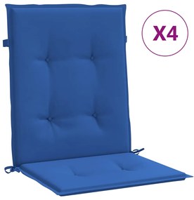 Cuscini per Sedia 4 pz Blu Reale 100x50x3 cm in Tessuto Oxford