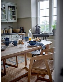 Tavolo da pranzo in legno di cauciù massiccio 100x200 cm Serrone – Bloomingville