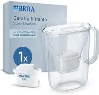 Set caraffa filtrante Brita Style Essential bianca con filtro